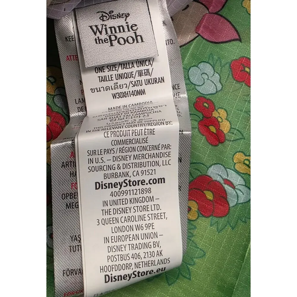 Disney Winnie the Pooh Foldable Reusable Tote Bag with Honey Pouch